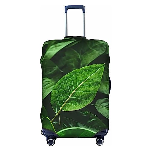 YzgWjBhd Gepäck-Kofferabdeckung, bedruckt, grünes Blatt, Natur, Gepäckabdeckungen für 45,7 - 81,3 cm Gepäck, weiß, XL von YzgWjBhd