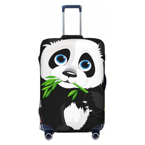 YzgWjBhd Gepäck-Kofferabdeckung, bedruckt, niedlicher Panda, Gepäckabdeckungen für Koffer, Gepäckabdeckungen für 45,7 - 81,3 cm (18 - 32 Zoll) Gepäck, Schwarz, Large von YzgWjBhd