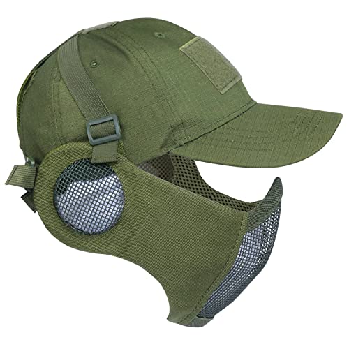 Yzpacc Airsoft Halbgesichtsmaske und Hut Set Stahl Mesh Maske mit Gehörschutz und Baseballkappe Taktische Schutzmaske für CS Game BB Gun Paintball Jagd Schießen Yzpacc Airsoft Halbgesichtsmaske und Hut Set Stahl Mesh Maske mit Gehörschutz und Baseballkappe Taktische Schutzmaske für CS Game BB Gun Paintball Jagd Schießen von Yzpacc