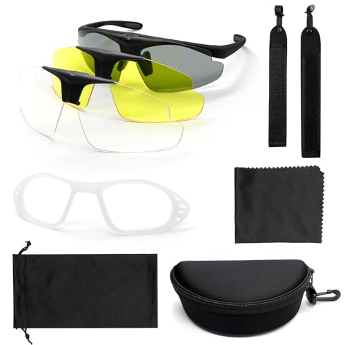 Yzpacc Schießbrille Schutzbrille Airsoft Goggle mit 3 austauschbaren Anti-Fog-Gläsern für Männer Frauen Augenschutz für Schießstand Jagd Sicherheit Unisex mit Myopie Brillenhalter Yzpacc Schießbrille Schutzbrille Airsoft Goggle mit 3 austauschbaren Anti-Fog-Gläsern für Männer Frauen Augenschutz für Schießstand Jagd Sicherheit Unisex mit Myopie Brillenhalter von Yzpacc