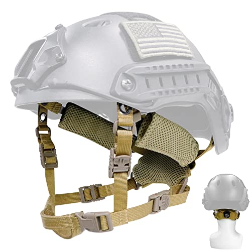 Yzpacc Taktischer Helm Kinnriemen, verstellbares Zifferblatt, 4 Punkt Aufhängungssystem mit Schrauben und Schrauben für taktisches schnelles Mich Bump Helmzubehör, Schwarz Yzpacc Taktischer Helm Kinnriemen, verstellbares Zifferblatt, 4 Punkt Aufhängungssystem mit Schrauben und Schrauben für taktisches schnelles Mich Bump Helmzubehör, Schwarz von Yzpacc