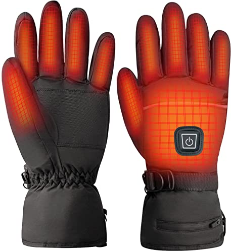 Z-YQL Unisex Akku beheizte Handschuhe, Winddicht Akku Handschuhe Warm Winter Outdoor Sports Wandern Camping Sking Handschuhe Handwärmer von Z-YQL