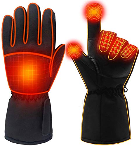 Z-YQL batteriebetriebene wiederaufladbare elektrische Beheizte Handschuhe für den Winter Outdoor Thermohandschuhe für Herren Damen und Herren zum Motorradfahren, Radfahren, Reiten, Handwärmer von Z-YQL