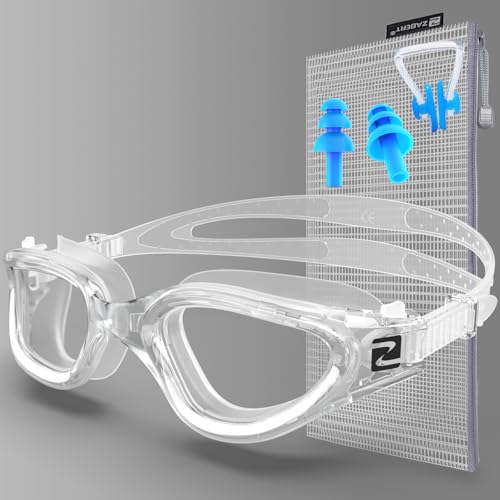 ZABERT Schwimmbrille für Damen Erwachsene Herren,W1 Profi Taucherbrille Schwimmbrillen Antibeschlag UV400-Schutz,Wettkampf Triathlon Schwimmbad, durchsichtig Klar Gläser ZABERT Schwimmbrille für Damen Erwachsene Herren,W1 Profi Taucherbrille Schwimmbrillen Antibeschlag UV400-Schutz,Wettkampf Triathlon Schwimmbad, durchsichtig Klar Gläser von ZABERT