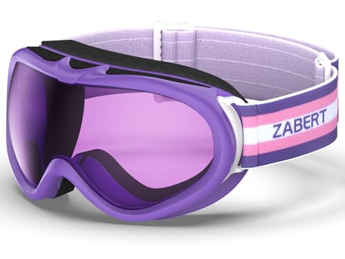 ZABERT Skibrille Kinder, Snowboardbrille für Kinder Mädchen Jugendliche Alter 5 6 7 8 9 10 11 12 13 14 15 Jahre, Skibrillen mit Brillenträger OTG Lila ZABERT Skibrille Kinder, Snowboardbrille für Kinder Mädchen Jugendliche Alter 5 6 7 8 9 10 11 12 13 14 15 Jahre, Skibrillen mit Brillenträger OTG Lila von ZABERT
