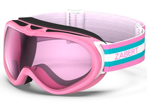 ZABERT Skibrille Kinder, Snowboardbrille für Kinder Mädchen Jugendliche Alter 5 6 7 8 9 10 11 12 13 14 15 Jahre, Skibrillen mit Brillenträger OTG Rosa Pink ZABERT Skibrille Kinder, Snowboardbrille für Kinder Mädchen Jugendliche Alter 5 6 7 8 9 10 11 12 13 14 15 Jahre, Skibrillen mit Brillenträger OTG Rosa Pink von ZABERT