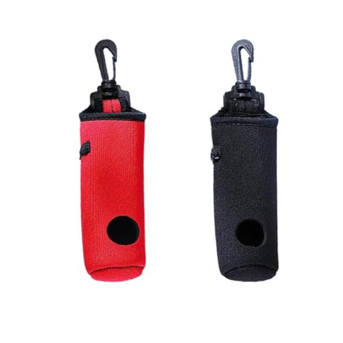 ZADFHSI Golfballtaschen-Clip, Golfballtaschen-Halter, Golfball-Tasche, Sport, Golfen (rot + schwarz) von ZADFHSI