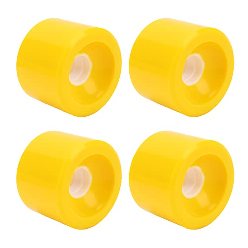 ZAICOLER Longboard-Räder, 4 Stück HR-78A PU-Longboard-Räder, Ausbalanciert, Sicheres Fahren, Roller-Räder, Skateboard-Räder mit Starkem Griff, für die Meisten Skateboard-Anfänger (Yellow) von ZAICOLER