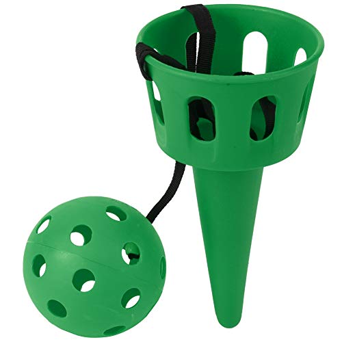 ZAICOLER Scoop Ball Set, Kunststoff Kinder Training Fangball Spielset Wurf- und Fangballset 25,98 Zoll Seillänge für Kinderunterhaltung (Green) von ZAICOLER