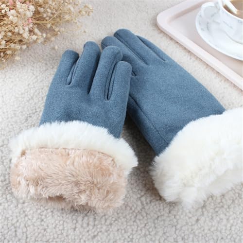 ZAJIWFG Frauen-Screen-Handschuhe, Winter Plus Velvet Thick Radfahren Warme Handschuhe, Outdoor-Sport-Handschuhe (Pink),2# von ZAJIWFG