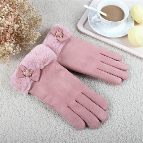ZAJIWFG Frauen-Sport-Handschuhe, Winter Plus Velvet Warme Handschuhe, Outdoor-Sport Reiten Touch Screen Handschuhe (Schwarz),3# von ZAJIWFG