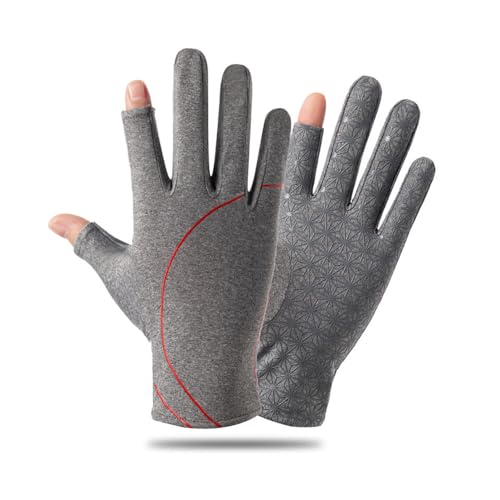 ZAJIWFG Outdoor-Sport-Handschuhe, Winter Plus Velvet Warm Außenreithandschuhe, Angeln Lesen Spiel Handschuhe (Schwarz),3# von ZAJIWFG