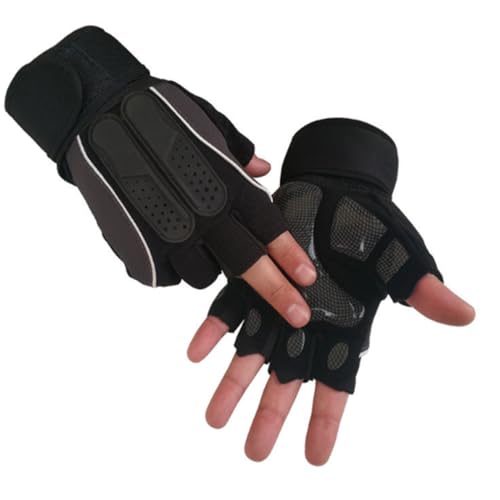 ZAJIWFG Sport Fitness-Handschuhe, Männer Und Frauen Half-Finger-Ausrüstung Trainings Dumbbellgewichte Reck Übung Handschuhe, Fahrradhandschuhe (Blau),3# von ZAJIWFG