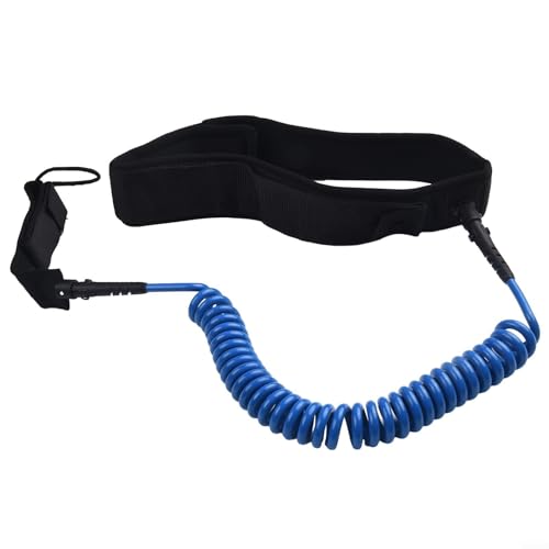 ZAMETTER Surfbrett-Taillenseil, 3 m, 7 mm, Surfbrett-Taillengürtel, elastisches Seil, Stand-Up-Paddleboard-Seil (blau) von ZAMETTER