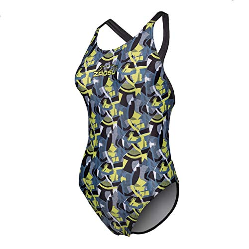 ZAOSU Damen und Mädchen Schwimmanzug Z-Camo | Sport Badeanzug für das Schwimm Training, Größe:152 von ZAOSU