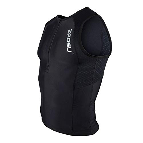 ZAOSU Herren Triathlon Oberteil Z-Revolution | Tri Top Zweiteiler ohne Ärmel, Farbe:schwarz, Größe:M ZAOSU Herren Triathlon Oberteil Z-Revolution | Tri Top Zweiteiler ohne Ärmel, Farbe:schwarz, Größe:M von ZAOSU