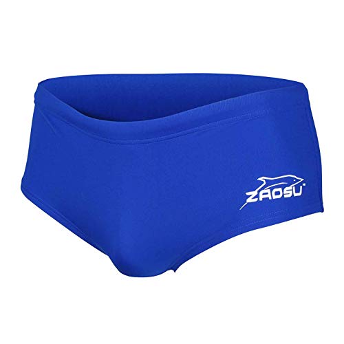 ZAOSU Herren und Jungen Schwimmhose Essential Neon-Flash | Sport Badehose für das Schwimm Training, Farbe:blau, Größe:176/3 von ZAOSU