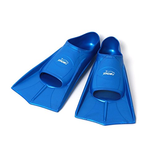 ZAOSU Unisex Training Fins | Kurzflossen für Erwachsene und Kinder fürs Training im Schwimmen, Größe:31.5/33, Farbe:blau von ZAOSU