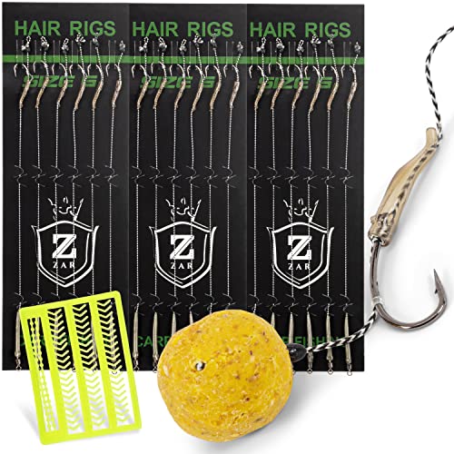 ZAR Angelhaken mit Vorfach, Sehr Scharfe Spitze, Karpfen Zubehör Unsichtbar im Wasser, Boilies Rig handgefertigt, Haar Rigs Reißfest Größe 2 4 6 8 ZAR Angelhaken mit Vorfach, Sehr Scharfe Spitze, Karpfen Zubehör Unsichtbar im Wasser, Boilies Rig handgefertigt, Haar Rigs Reißfest Größe 2 4 6 8 von ZAR
