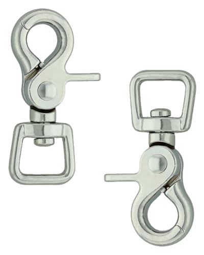2er Set - 360 Grad Scherenkarabiner – Vielseitige Snaps für Zügel und Leinen. Für Pferde und Hunde sowie Outdoor-Aktivitäten (Verchromt) 2er Set - 360 Grad Scherenkarabiner – Vielseitige Snaps für Zügel und Leinen. Für Pferde und Hunde sowie Outdoor-Aktivitäten (Verchromt) von ZAVVIT