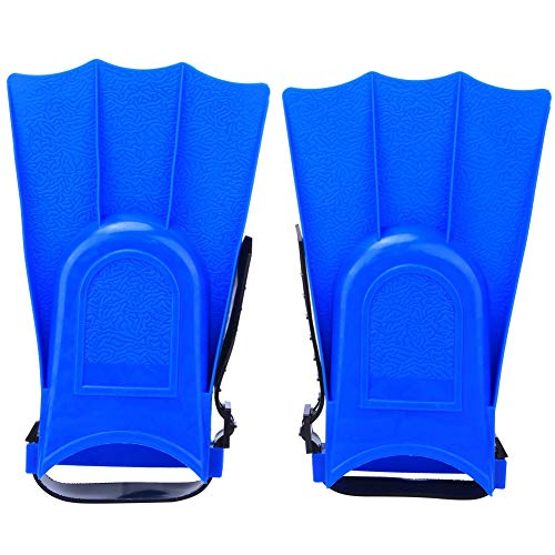 EIN Paar Tauchflossen Schnorcheln Kurze Flossen PVC Blau Leichte Tauch-Schwimmtrainingsflossen Zum Tauchen (25 bis 30 Meter) von ZAWELIYO