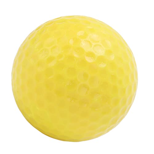 ZAWELIYO 2-lagiger Schwimmender Ball für Golfspiele, 332-Loch-Design, Einzigartiges Design für Längere Distanzen, Außenschicht aus Kunstharz, für Verschiedene Wasser-Driving-Ranges (Gelb) von ZAWELIYO