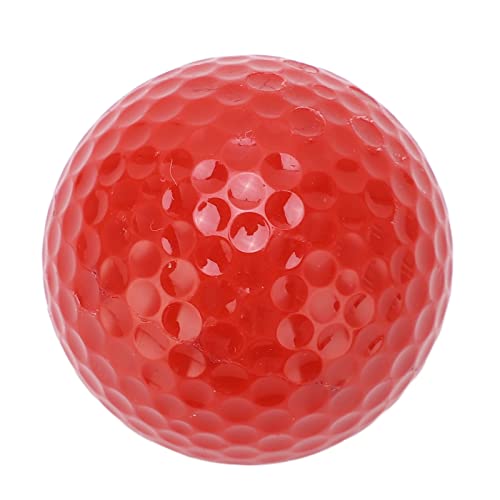 ZAWELIYO 2-lagiger Schwimmender Ball für Golfspiele, 332-Loch-Design, Einzigartiges Design für Längere Distanzen, Außenschicht aus Kunstharz, für Verschiedene Wasser-Driving-Ranges (Rot) von ZAWELIYO