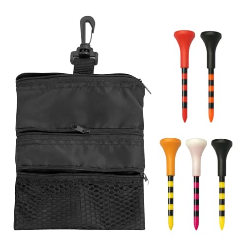 ZBHDEYG 1 Golftasche, 5 Golfspikes, Golf-Aufbewahrungstasche, kleine Tasche mit Clip, Tragetasche mit Mehreren Taschen, Golf-Tee-Tasche, Tee-Aufbewahrungstasche ZBHDEYG 1 Golftasche, 5 Golfspikes, Golf-Aufbewahrungstasche, kleine Tasche mit Clip, Tragetasche mit Mehreren Taschen, Golf-Tee-Tasche, Tee-Aufbewahrungstasche von ZBHDEYG