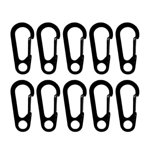 ZBIianxer 10Pcs Karabiner Clip Edelstahl Schlüsselanhänger Clip Karabiner Haken Karabiner Clip Rucksäcke Camping Outdoor von ZBIianxer