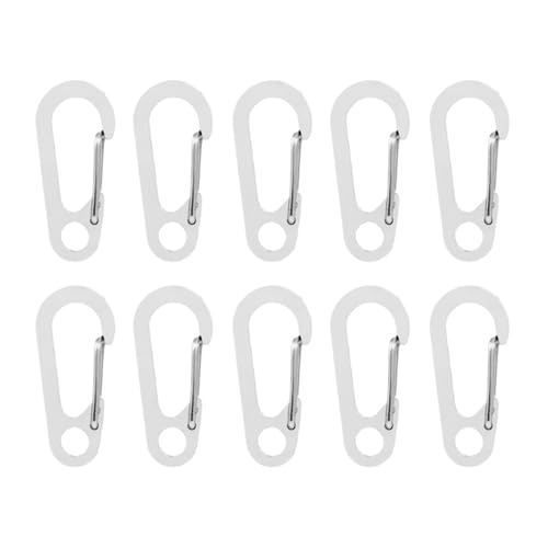 ZBIianxer 10Pcs Karabiner Clip Edelstahl Schlüsselanhänger Clip Karabiner Haken Karabiner Clip Rucksäcke Camping Outdoor von ZBIianxer