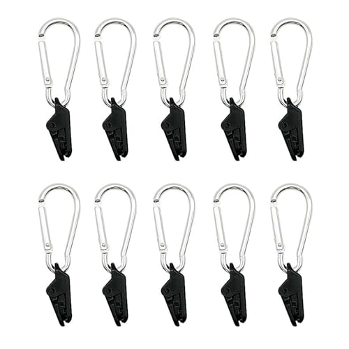 ZBIianxer 10Pcs Winddicht Plane Markise Clips Straffen Lock Grip Mit Karabiner Outdoor Camping Zelt Clips Markise Plane Klemmen von ZBIianxer