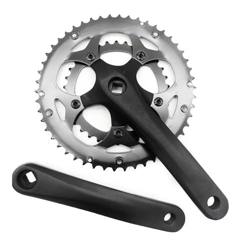 ZBIianxer Fahrräder Kurbelgarnituren 170mm Hohlräume Integrierte Double Speed ​​Runde Kettenblatt Mountainbikes Kurbelgarnitur Mit Tretlager von ZBIianxer