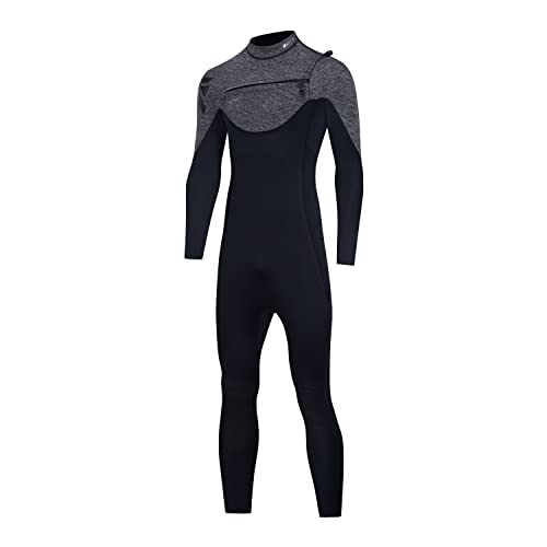 ZCCO Neoprenanzug Herren 3mm Neopren Thermal Brustreißverschluss Badeanzug Herren und Frauen Langer Tauchanzug zum Surfen,Speerfischen,Tauchen,Schnorcheln,Kajakfahren von ZCCO