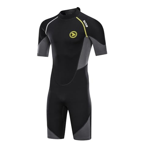 ZCCO, Herren-Neoprenanzüge 1,5/3 mm Premium Neopren, Rückenreißverschluss, kurzärmeliger Taucheranzug für Spearfishing, Schnorcheln, Surfen, Kanufahren, Taucheranzüge (3mm, XL) ZCCO, Herren-Neoprenanzüge 1,5/3 mm Premium Neopren, Rückenreißverschluss, kurzärmeliger Taucheranzug für Spearfishing, Schnorcheln, Surfen, Kanufahren, Taucheranzüge (3mm, XL) von ZCCO