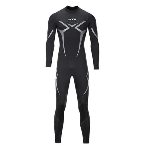 ZCCO Herren-Neoprenanzug, 3 mm Premium Neopren, volle Ärmellänge, Taucheranzug für Spearfishing, Schnorcheln, Surfen, Kanufahren, Taucheranzug (Herren-1, 3XL) von ZCCO