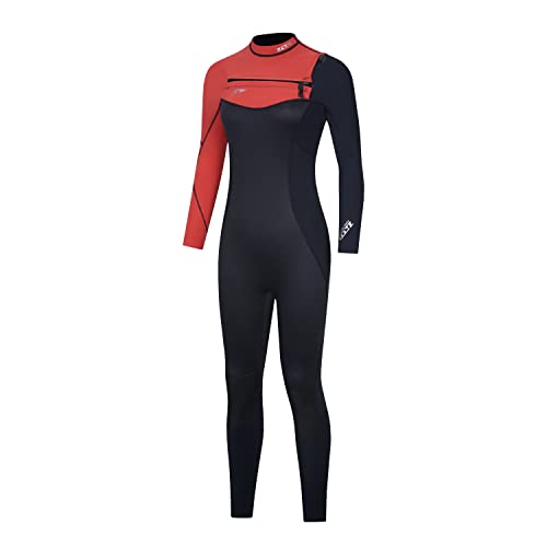 ZCCO Neoprenanzug Damen 3mm Neopren Thermal Brustreißverschluss Badeanzug Herren und Frauen Langer Tauchanzug zum Surfen,Speerfischen,Tauchen,Schnorcheln,Kajakfahren von ZCCO