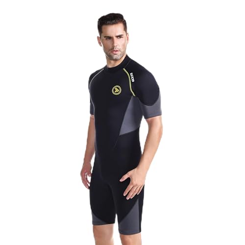 ZCCO Herren Shorty Neoprenanzüge 1,5 mm Premium Neopren-Reißverschluss Kurzarm zum Tauchen, Speerfischen, Schnorcheln, Surfen, Kanufahren(MS201-L) ZCCO Herren Shorty Neoprenanzüge 1,5 mm Premium Neopren-Reißverschluss Kurzarm zum Tauchen, Speerfischen, Schnorcheln, Surfen, Kanufahren(MS201-L) von ZCCO