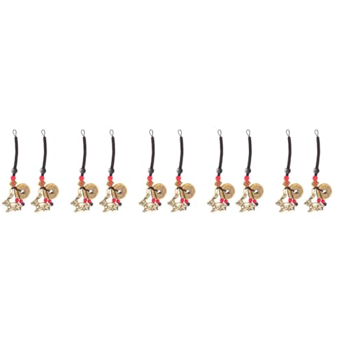 10 PCs Kaninchen Ornament Bunny Dekor Kaninchen Anhänger Auto Schlüsselbund kleiner Kaninchendekor Feng Shui Kaninchen Keychain Feng Shui Schlüsselbund Autoanhänger Schlüsselanhänger Anhänger Münzen von ZCCZJS