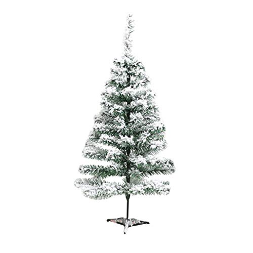 ZCCZJS 9,8 Fuß Weihnachtsdekoration Schneebeflockter PVC-Weihnachtsbaum, künstlich mit Metallständer Einfach zu montierender Kahler Baum 100% feuerhemmende Kiefern-H 3 m (9,8 Fuß) Das Neue von ZCCZJS