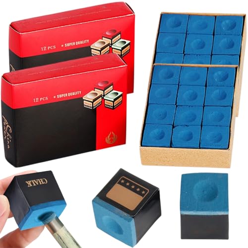 ZDL Billard Chalk,24pcs Billard Kreide Zubehör,Pool Queue Würfel,Billardkreide Blau,Calciumcarbonat rutschfeste Billard,Billard Zubehör Kreide,Billard Kreide für Amateure und Profis ZDL Billard Chalk,24pcs Billard Kreide Zubehör,Pool Queue Würfel,Billardkreide Blau,Calciumcarbonat rutschfeste Billard,Billard Zubehör Kreide,Billard Kreide für Amateure und Profis von ZDL