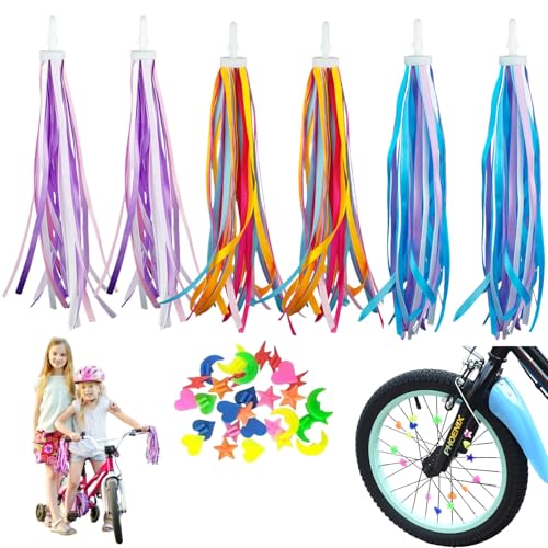 ZDL Kinder Fahrrad Luftschlangen,3 Pair Lenker Bunte Bänder,Lenkerfransen Streamer Bändchen für Kinderfahrrad,Streamer Fahrrad Griffe Quasten Bänder für Dekoration ZDL Kinder Fahrrad Luftschlangen,3 Pair Lenker Bunte Bänder,Lenkerfransen Streamer Bändchen für Kinderfahrrad,Streamer Fahrrad Griffe Quasten Bänder für Dekoration von ZDL