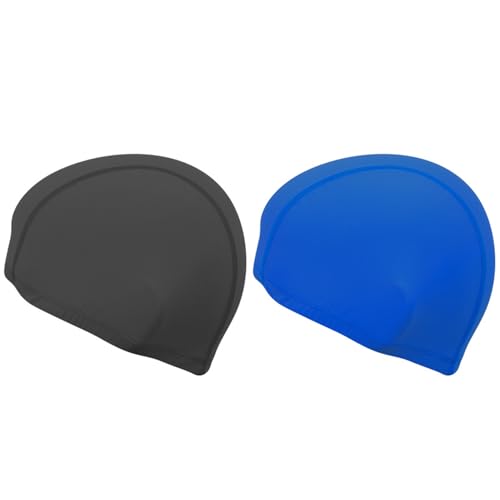 2 Stück Kinder-Badekappen, wasserdichte Kinder-Badekappe, Polyester-Komfort-Badekappe, Stretch-Stoff-Badekappe, für Kinder-Badekappe mit Langem und kurzem Haar Jungen und Mädchen 2 Stück Kinder-Badekappen, wasserdichte Kinder-Badekappe, Polyester-Komfort-Badekappe, Stretch-Stoff-Badekappe, für Kinder-Badekappe mit Langem und kurzem Haar Jungen und Mädchen von ZEACCT
