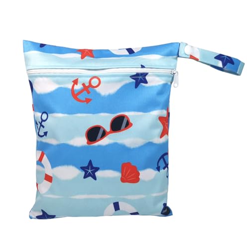 ZEACCT 1 Stück Wasserdichter Nassbeutel, Nass-Trockenbeutel, Wiederverwendbare Stoffwindeltasche, Geeignet für Badeanzug, Reise-Strand-Fitness-Pool-Tasche, Outdoor-Aufbewahrungstasche ZEACCT 1 Stück Wasserdichter Nassbeutel, Nass-Trockenbeutel, Wiederverwendbare Stoffwindeltasche, Geeignet für Badeanzug, Reise-Strand-Fitness-Pool-Tasche, Outdoor-Aufbewahrungstasche von ZEACCT