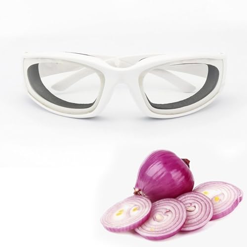 ZEACCT 1 Stück Zwiebelbrille, Spritzschutzschutz Brille, Zwiebel-Schutzbrille, Anti-würzige Zwiebelschneidbrille, Anti Fog Küche Augenschutzbrille, zum Hacken von Zwiebeln Kochen Grillen von ZEACCT