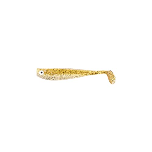 ZECK - Angelköder, Kunstköder, Gummifisch - Zander Gummi | 9cm - Goldglitter | 3 STK. von ZECK