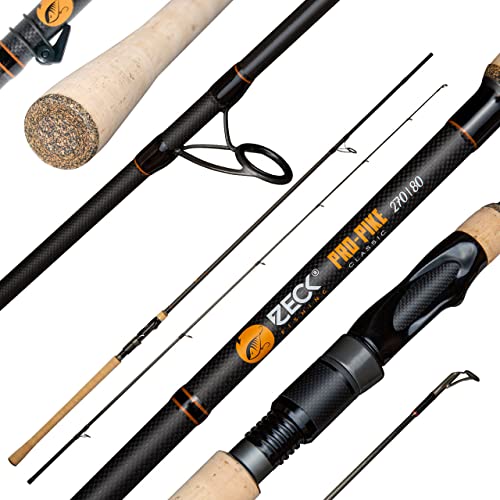 Zeck Predator 2,70m 80g Pro-Pike Classic - Spinnrute zum Hechtangeln, Hechtrute zum Spinnangeln, Raubfischrute, Kunstköderrute Zeck Predator 2,70m 80g Pro-Pike Classic - Spinnrute zum Hechtangeln, Hechtrute zum Spinnangeln, Raubfischrute, Kunstköderrute von ZECK