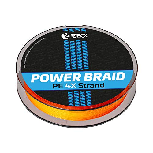 Zeck geflochtene Angelschnur - Powerbraid 4X 0,16mm 150m Orange von ZECK