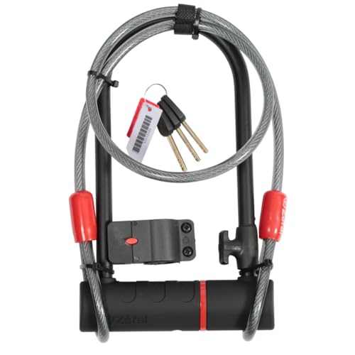 Zefal K-Traz U17 Fahrradschloss, sehr robust, Stahlbügel, 120 cm langes Kabel, U-Schloss für Fahrrad, E-Bike, MTB, Scooter, Motorrad, Schwarz Zefal K-Traz U17 Fahrradschloss, sehr robust, Stahlbügel, 120 cm langes Kabel, U-Schloss für Fahrrad, E-Bike, MTB, Scooter, Motorrad, Schwarz von ZEFAL