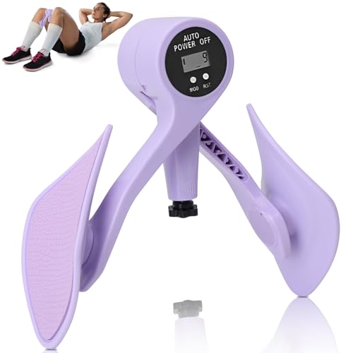 Innere Oberschenkel Übung Ausrüstung,Beckenboden Trainer Damen einstellbaren Widerstand intelligente Zähler 360-Grad-Drehung Hip Pelvis Trainer für Workout Fitness lila Innere Oberschenkel Übung Ausrüstung,Beckenboden Trainer Damen einstellbaren Widerstand intelligente Zähler 360-Grad-Drehung Hip Pelvis Trainer für Workout Fitness lila von ZEMBSOYA
