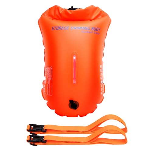 ZEMBSOYA Schwimmboje, Trockensack Boje Schwimmen mit 28L Storage Bag, Dry Bag Float, Doppel-Airbag mit Handytasche Freiwasser Triathlon Sport Schnorcheln Rennen Ausbildung Zubehör ZEMBSOYA Schwimmboje, Trockensack Boje Schwimmen mit 28L Storage Bag, Dry Bag Float, Doppel-Airbag mit Handytasche Freiwasser Triathlon Sport Schnorcheln Rennen Ausbildung Zubehör von ZEMBSOYA